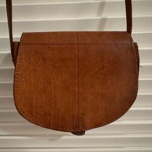 Vintage Spanish Leather Crossbody Saddle Bag